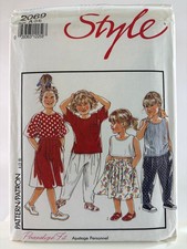 Children's/Girl's t-shirt, pants, shorts, skirt, and top UNCUT pattern size 3-8