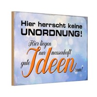 Holzschild 12X18 Cm Hier Herrscht Keine Unordnung Dekoration Deko Geschenk Holz