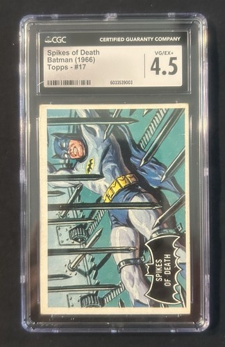1966 Topps Batman Black Bat #17 Spikes of Death — CGC 4.5