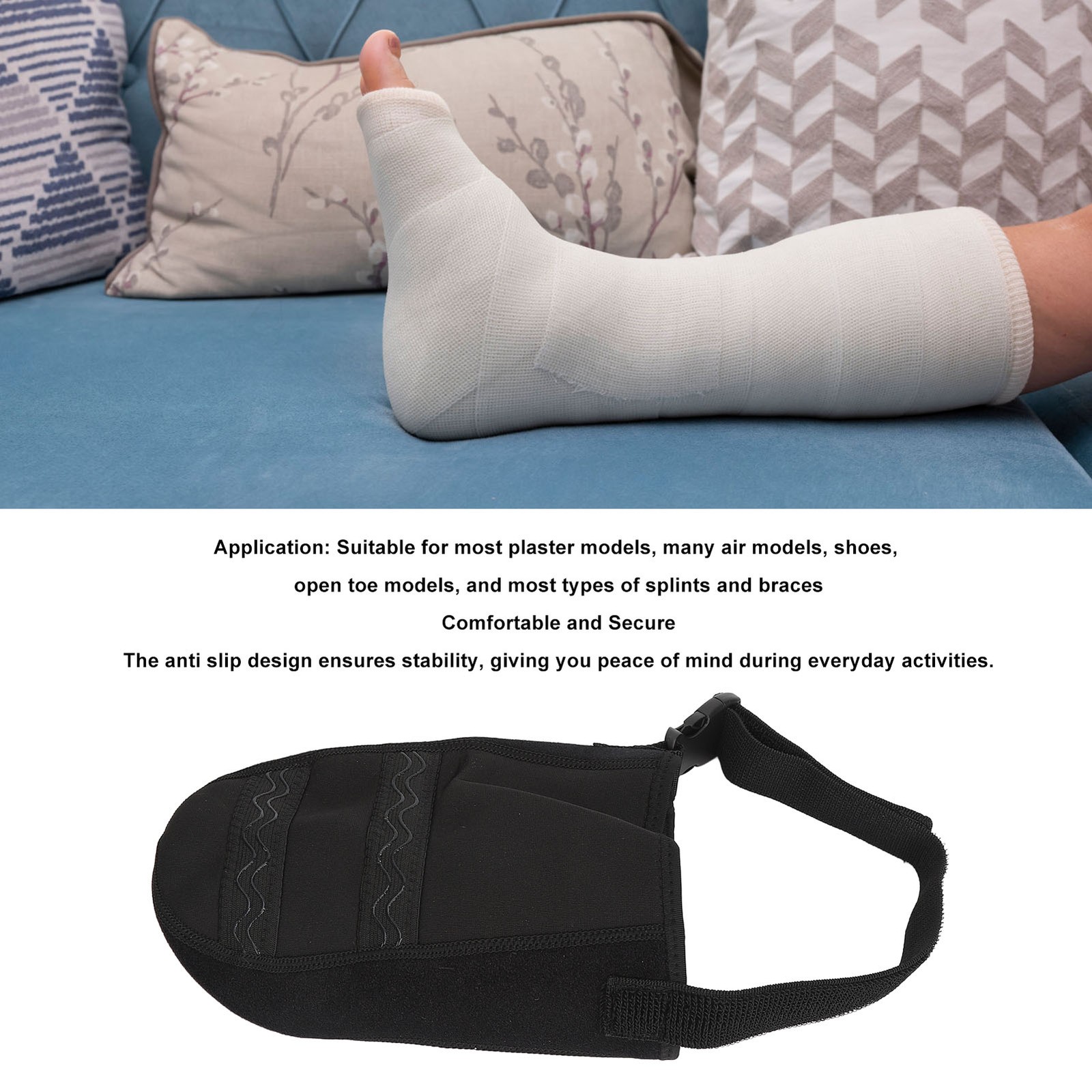 Cast Socks Anti Slip Protective Cast Sock Toe Cover Leg Foot Ankle Cast Cove HPT