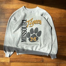 Vintage 1990  s Single Stitch Missouri Tigers Crewneck Sweatshirt - Medium