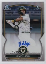 2023 Bowman Chrome Prospect Refractor 411/499 Yeniel Laboy #CPA-YLY Auto 0f5t