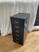 Retro Metal Filing Cabinet 6 Drawers H680 x W290 D400 ..