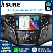 Carplay 4G+64GB Android 15 Autoradio Für Hyundai i40 2011-2019 GPS NAVI RDS DSP