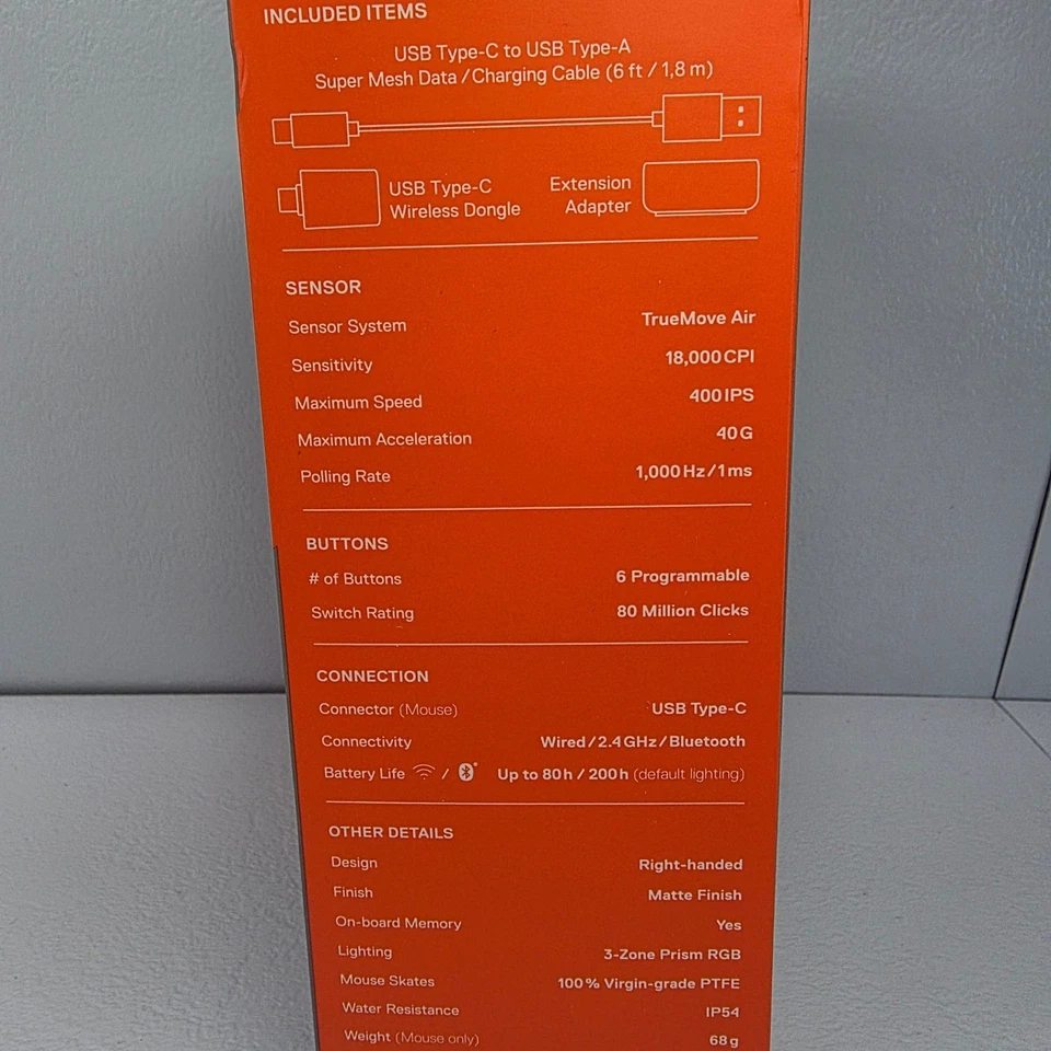 SteelSeries Aerox 3 Wireless Gaming Mouse Onyx Black Lightweight RGB - Image 4 of 4