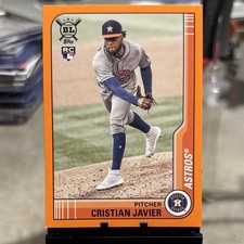 Topps Big League 2021 Orange Parallel Cristian Javier Astros Rookie #112