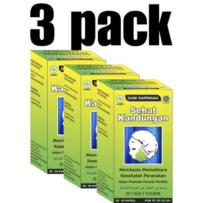 SEHAT KANDUNGAN 60 Kapseln Natur Bio Kräuter Gewürze Frisch Rein Hygienisch P...