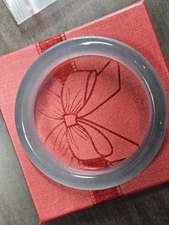 Certified Grade A BlueWater 55mm Natural Burma Jade jadeite Bangle Bracelet