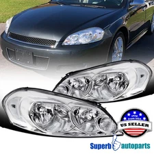 Fits 2006-2013 Chevy Impala 2006-2007 Monte Carlo Clear Headlights Head Lamps