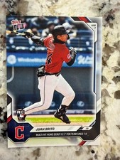 2026 TOPPS NOW MLB BASEBALL ROOKIE CARD CLEVELAND GUARDIANS JUAN BRITO #59. rookie card picture