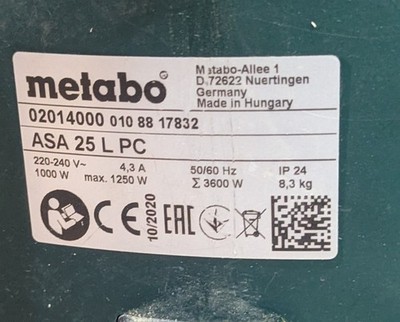 METABO ASA 25 L PC