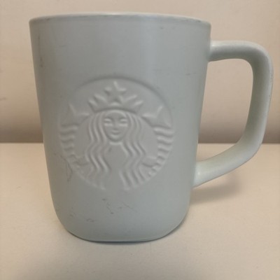 Starbucks 16 oz mint green Ceramic Mug 2023 Embossed Siren Logo Coffee Tea AX