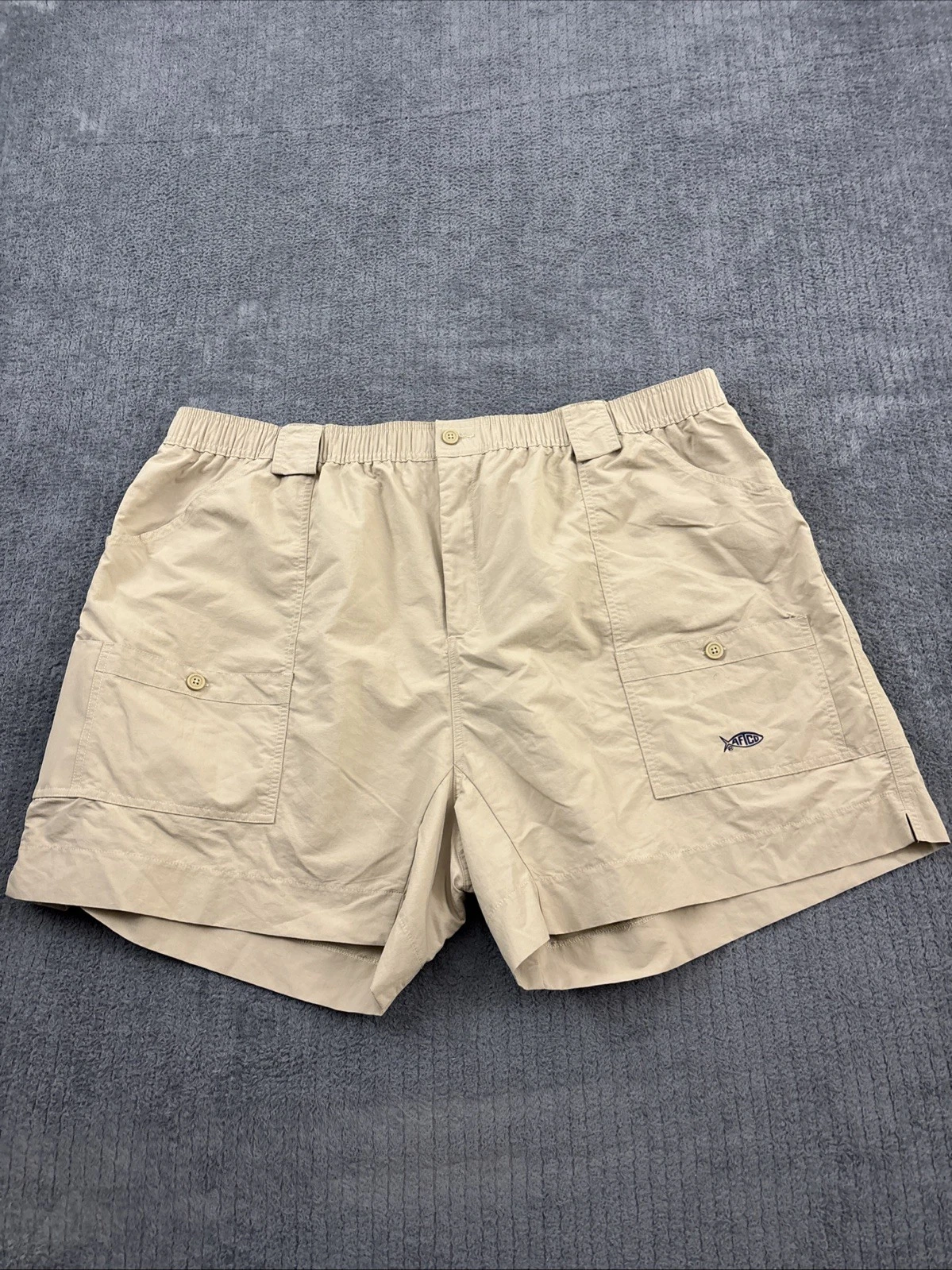 Aftco Shorts Mens 46 The Original Fishing Shorts Hiking Nylon Preppy Casual