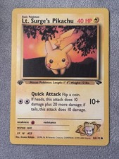 Pikachu 84/132 Gym Challenge First Edition Lt. Surge's Regular LP on eBay