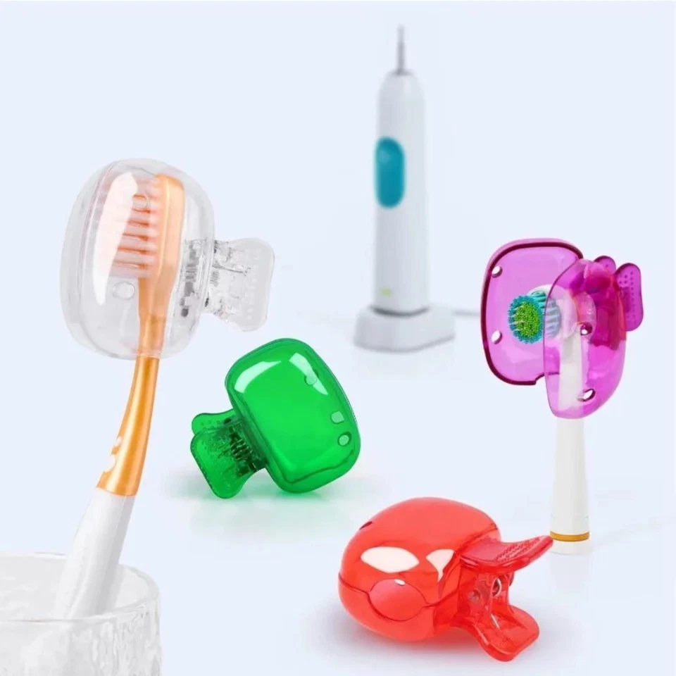 1-10Pcs Toothbrush Head Covers Protector Cap Travel Portable Brush Pod Case UK - Image 2 of 4