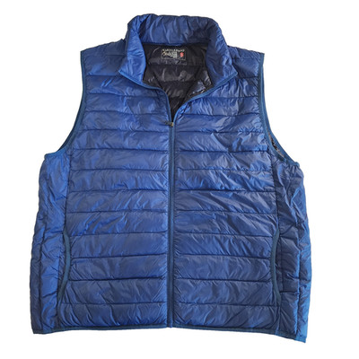 Saddlebred Down Vest Mens XL Blue Puffer Hiking Outdoor Packable