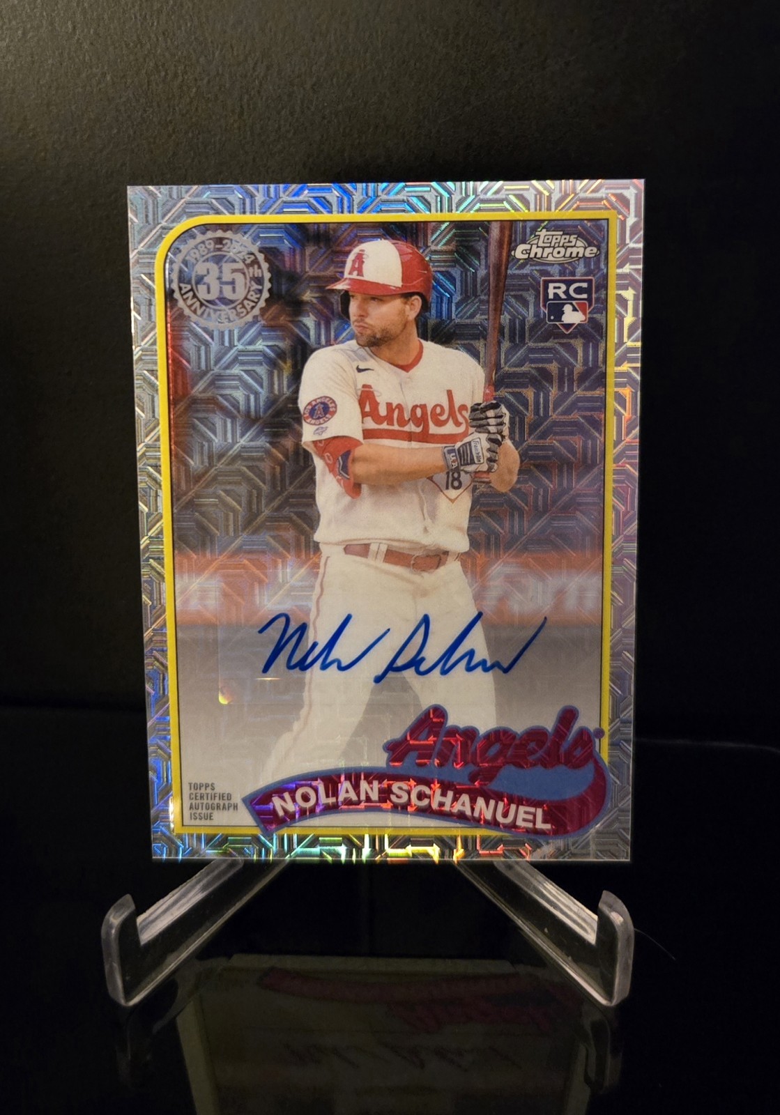 AUTO 🔥  NOLAN SCHANUEL RC SP 2024 Topps Series 2 Mojo Refractor Chrome Silver