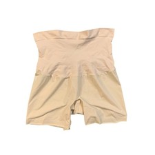 Spanx Shapewear Shorts Women M Medium Sand Nylon Blend Stretch Tummy Shaper 3035