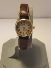 Le Chat brand quartz wristwatch Witthh Brown Leather Strap