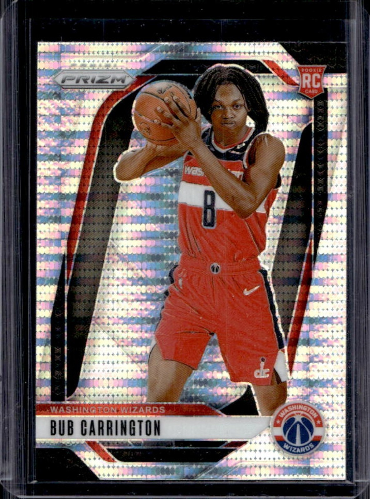 2024-25 Panini Prizm Bub Carrington RC Pulsar Rookie #244 Wizards