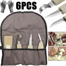 Wood Carving Knives Set Whittling Carpenter Tools Woodworking Hand DIY Spoon Kit