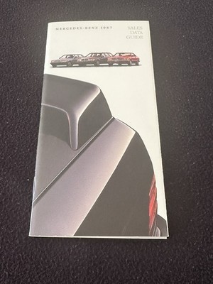 1987 Mercedes DEALER Sales Date Catalog 300 190E 2.3-16 560 SEC SEL SL Brochure