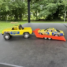 Vintage American Plastic Toys Dale Earnhardt #3 Wrangler Truck Car Hauler Gay