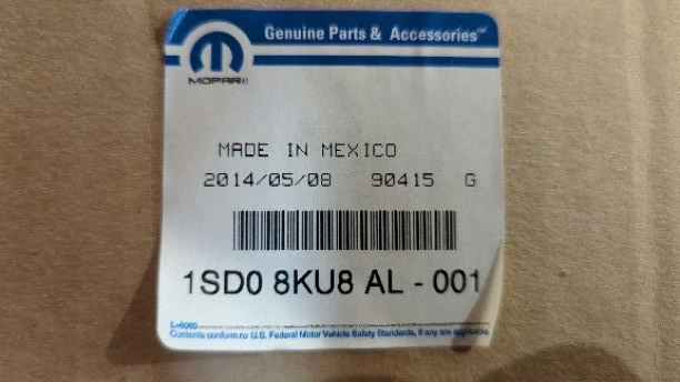 New OEM genuine Mopar Door Trim Panel 2012-2019 Fiat 500 RH Black Brown - Image 2 of 4