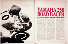 Yamaha 250 Road Racer Article Vintage 1974 Magazine Print Motorcycle Racing