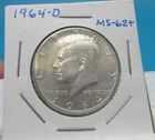 1964-D Kennedy Half Dollar 90% Silver Coin / Mint State Uncirculated