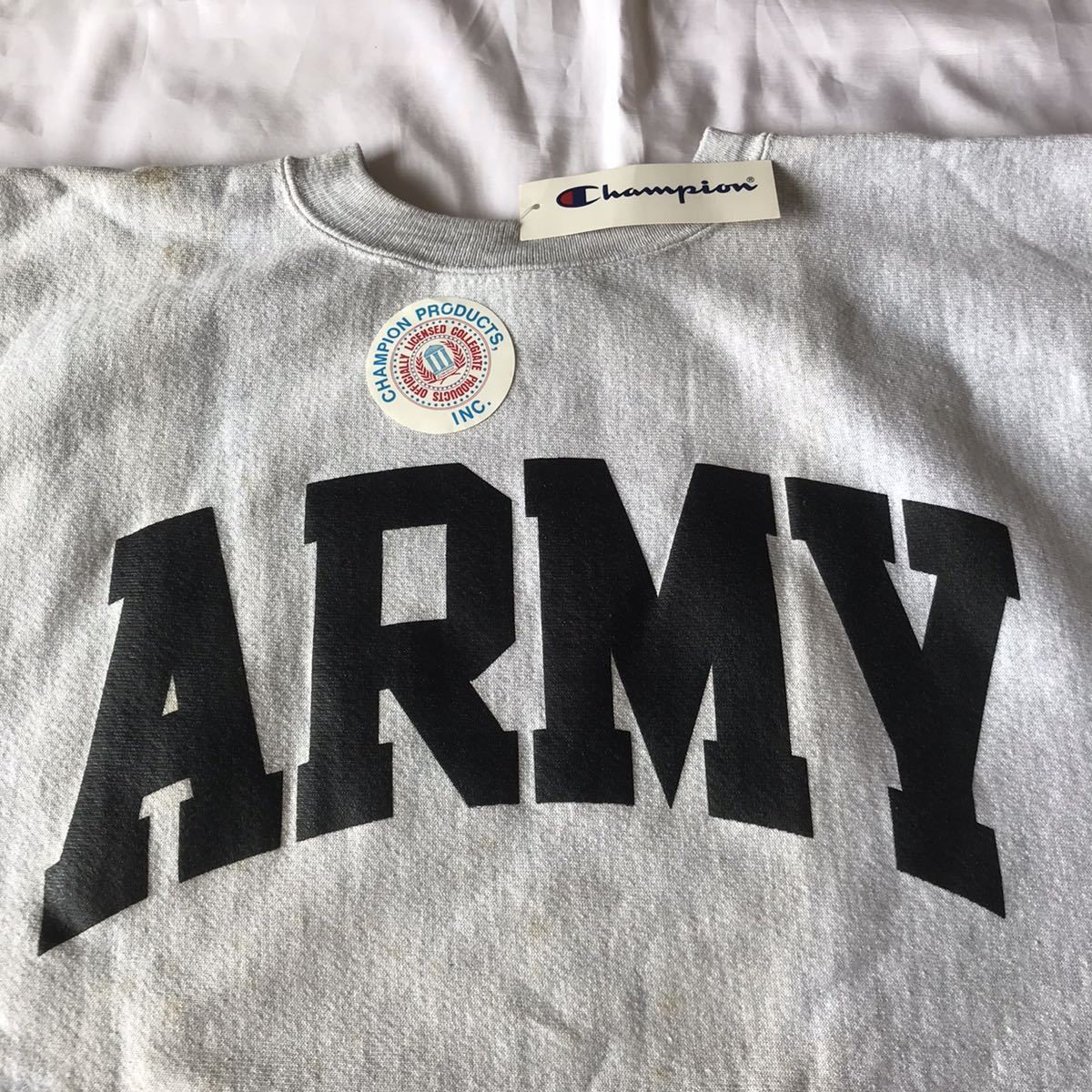 90s Champion Reverse Weave US Army Black Print Deadstock USA Vintage Sweatshirt image 3