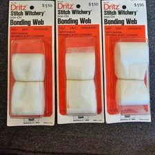 Dritz Stitch Witchery Iron-On Bonding Web 1.5" x 8 yd 3 Pack New Scovill