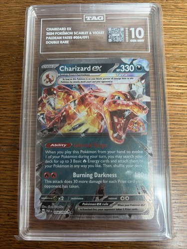 Charizard ex graded TAG 10 for sale on eBay