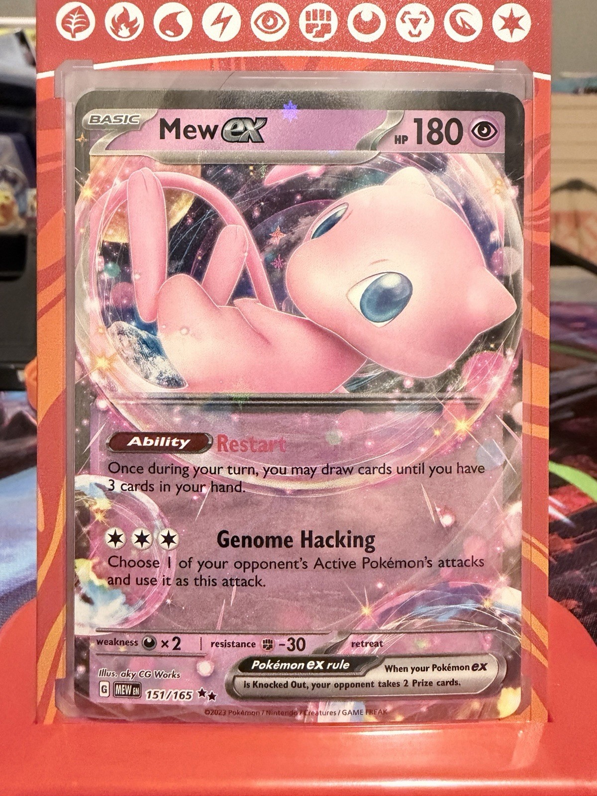 Pokémon TCG Mew EX 151/165 Scarlet & Violet Holo Double Rare Card NM Condition