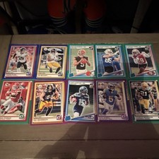 Donruss 2022 NFL Football Trading Card Lot - 10 Cards, Assorted Players & Teams