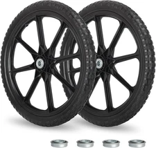 20" Flat Free Tire and Wheel, with 3/4" & 5/8" Bearing, 20x2.0"（D）, Gray 