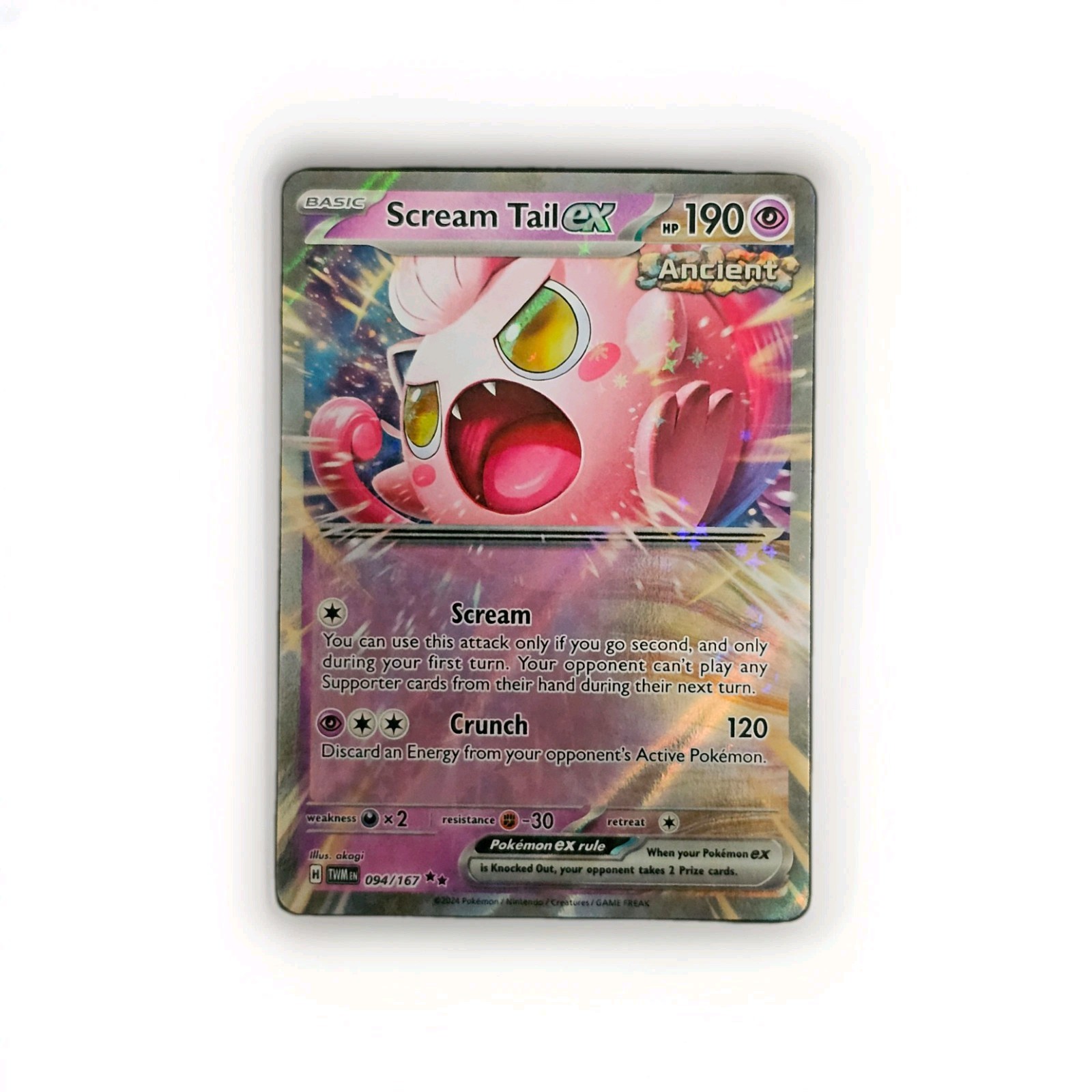 Scream Tail ex 94/167 Double Rare Twilight Masquerade Pokemon TCG NM