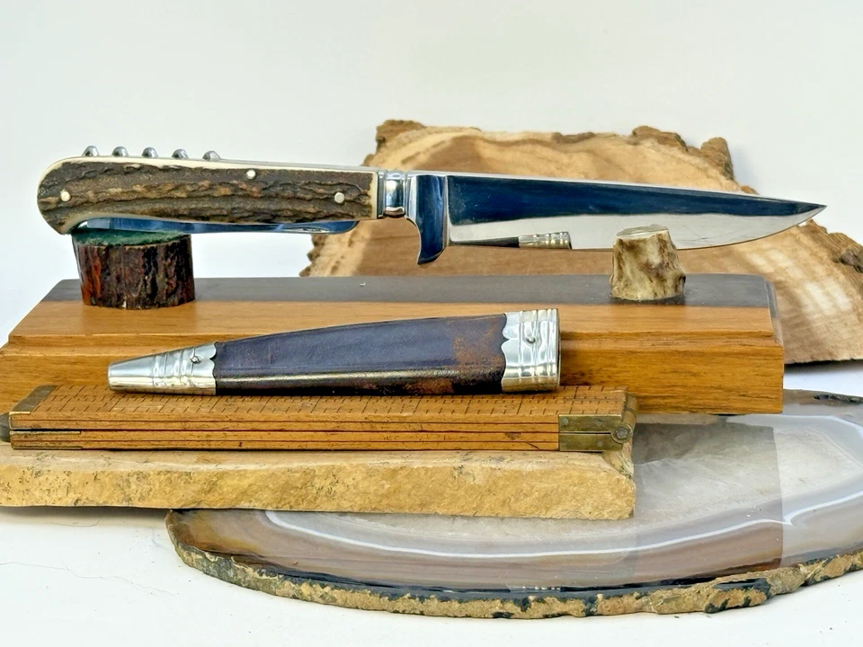 AW Jr. Anton Wingen Jr Rostfrei Antinit - Antler Handle Multi Tool Hunter Knife - Image 2 of 4