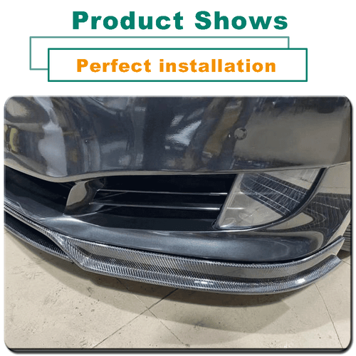 Fit For Tesla Model S 2016-2020 Real Carbon Fiber Front Bumper Lip Chin Spoiler - Picture 5 of 13