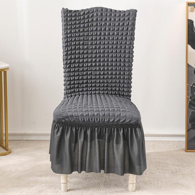 Bubble plaid Stretch Dining Chair Covers Slipcovers Thick With Chair