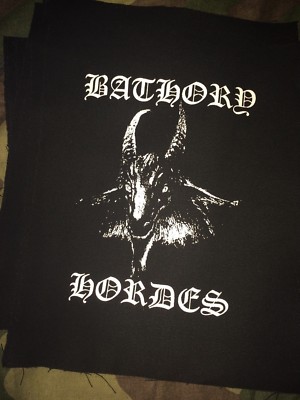 Bathory Hordes Goat Quorthon Black Metal Canvas Patch Blood Fire