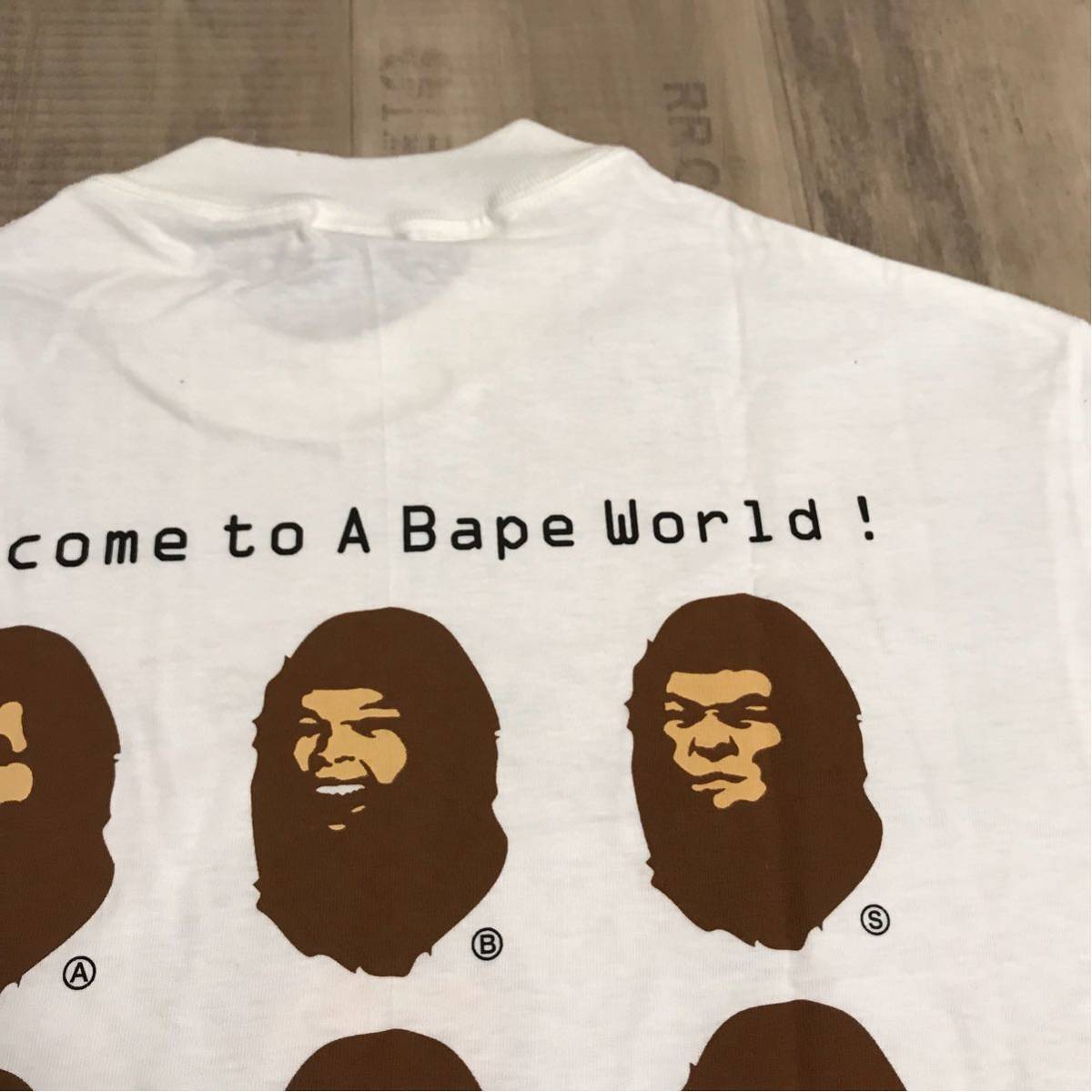1997 BAPE heads show T-shirt vintage oneita White A Bathing 1997 BAPE heads show T-shirt vintage oneita White A Bathing