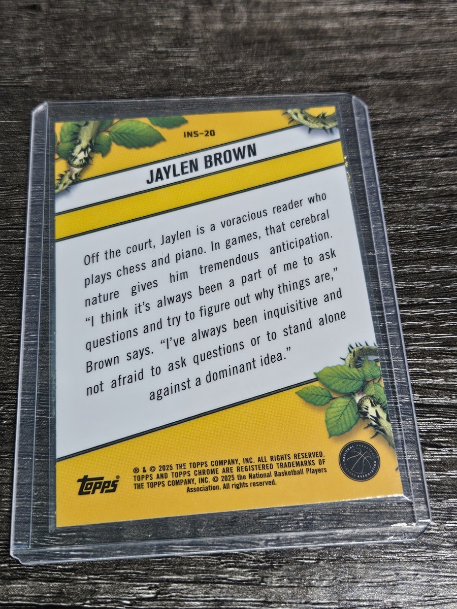 2025 TOPPS CHROME #INS-20 - JAYLEN BROWN - INSTINCT | eBay