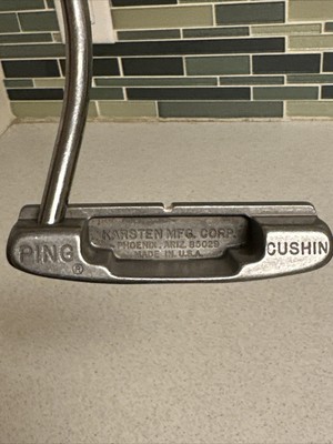 Vtg. Right Hand Golf Club PING CUSHIN PUTTER Karsten Big Z 35.5 Original Grip