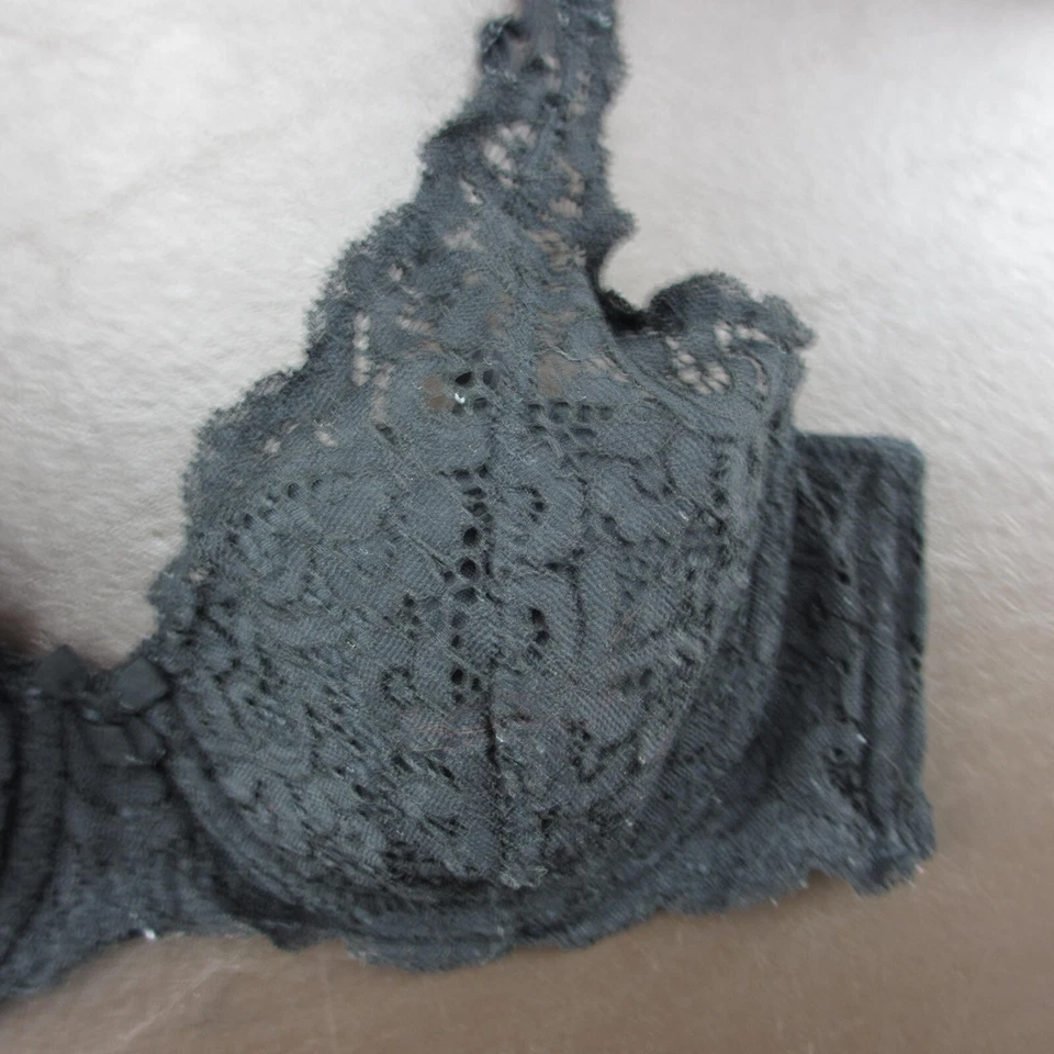 Victoria's Secret Bra 34C Black Lace Padded Underwire Adjustable Clasp Back - Image 4 of 4