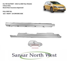 For VW Golf 5 Door - Drivers Side Full Sill - O/S RIGHT  - 2013 to 2020 Models