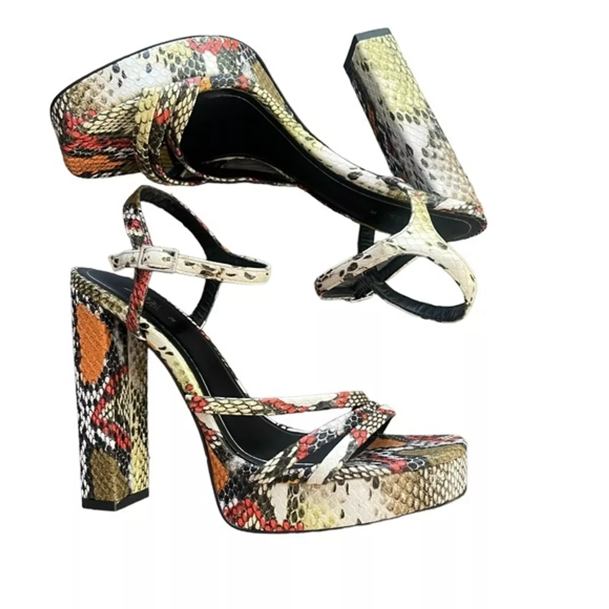 Kcenid 2021 Womens Chunky Heeled Bootie With Multi Color Snake Print Ankle  And Peep Toe Lace Up Sexy Spring Vivaia Shoes From Allegroo, $39.64 |  DHgate.Com