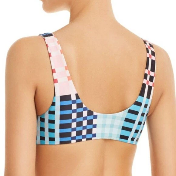 Top de Bikini MINKPINK Penélope Estampado de Guinga Corbata Frontal XS S M Pequeño Mediano Nuevo con Etiquetas Foto 2 de 4