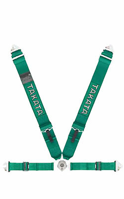 TAKATA RACE SERIES RACING HARNESS 4P SEAT BELT RACE 4N SNAP GREEN LH 71000-H2