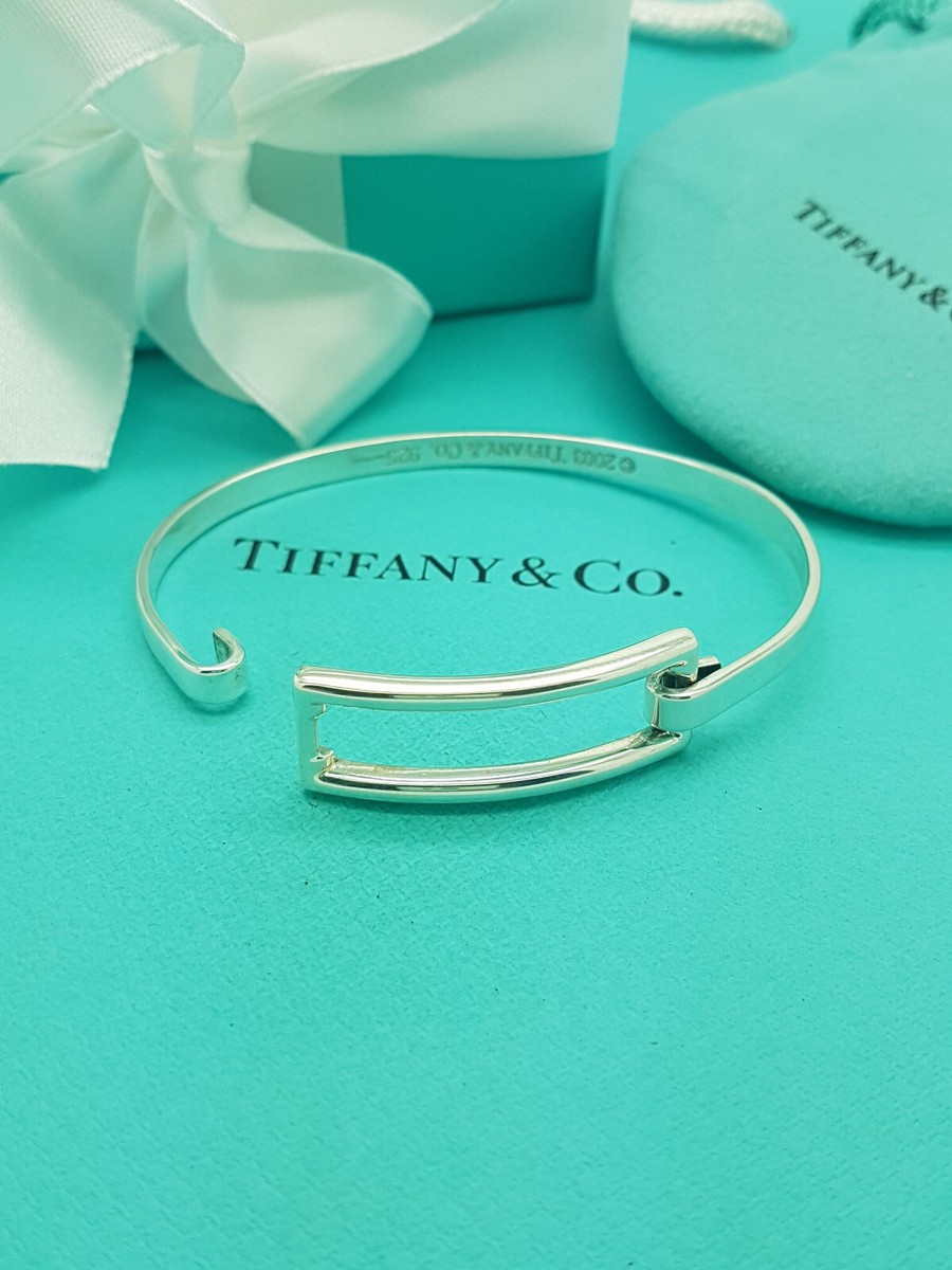 Tiffany & Co. Silver 2003 Rectangle Link and Hook Bracelet, full